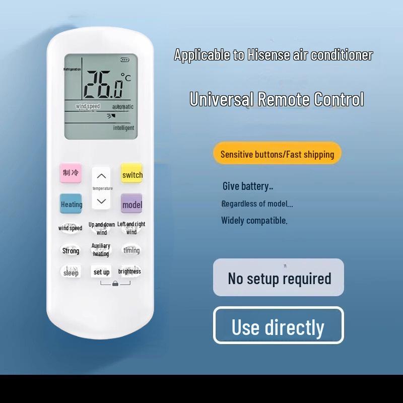 Universal Air Conditioner Remote Control for Gree, Midea, Hualing, Haier, Handian, Chigo, and More Major Brands