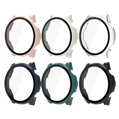 Smartwatch Frame Housing Tempered-Glass Film PC Hard Cover for Solar Plus LS16 Screen Bumper-Shell Protector-Shockproof