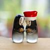 Gold Cute Cartoon No Face Man Imitation Glass Model Ornament For Decor Desktop