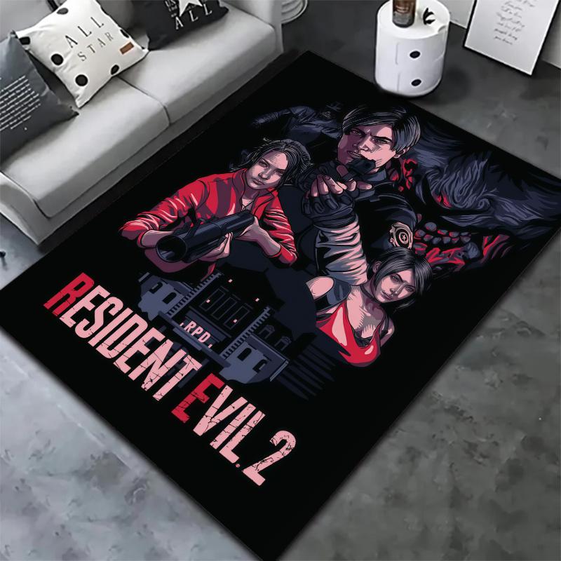 Resident Evil Carpet Rug for Living Room Bedroom Home Sofa Decoration,Kids play Nonslip Floor Mat