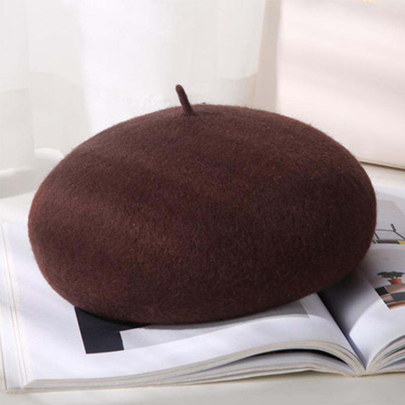 Women New Fashion Casual Breathable Knitted Linen Beret Hat Painter Cap Ladies Outdoor Beret In Winter Autumn