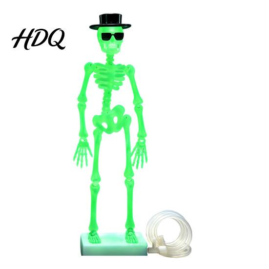 Desktop Fish Tank Decorations Dancing Skeleton Aquarium Bubbler with Adjustable Air Flow Underwater 3D Printed Unique for Powered Moving Skull