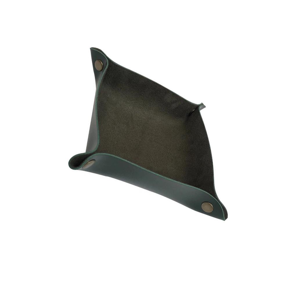 

Tray Leather Folding Multifunction Save Space Storage Trays Lightweight Vintage Holder Accessory Phone Watch