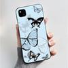 Case For Google Pixel 4a Luxury Fashion Butterfly Flowers Soft Matte TPU Silicon Back Cover Black For Pixel4a 4G 5G Phone Case