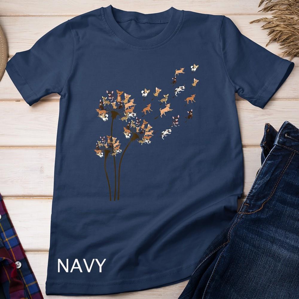 

Chihuahua Flower Fly Dandelion Chihuahua Funny Dog Lover T-Shirt Unisex T-shirt 4XL