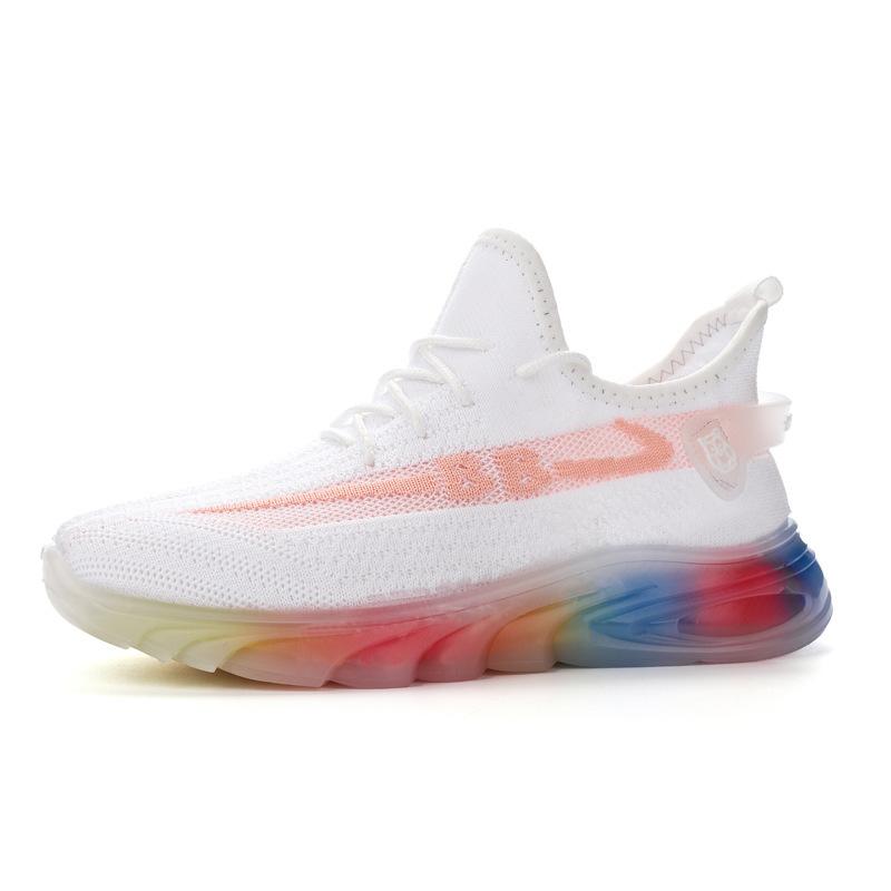 Autumn New Women's Shoes Fashion Trend Jelly Sole Sneakers Fly Woven Breathable Casual Shoes Comfortable