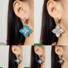 Elegant Four-Petal Diamond Rhombus Earrings – Versatile & Fashionable In Three Colors