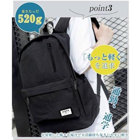 AISFA Backpack Mens PC Bag Business Disaster Preparedness Large Capacity Laptop USB Charging Function Earphone Hole Outdoor Travel Waterproof Unisex