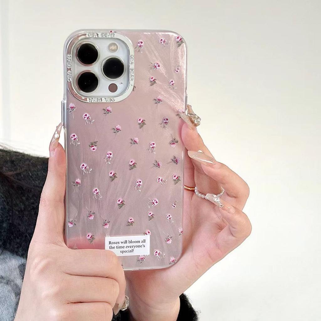 Feather Yarn Laser Butterfly Mobile Phone Case Is Suitable for Apple 15PROMAX Rose 14 Trend 13 Creative 12 Large Holes 11
