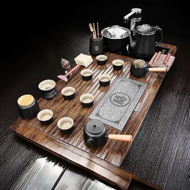 Automatic Ceramic Kung Fu Tea Set with Kettle and Tray