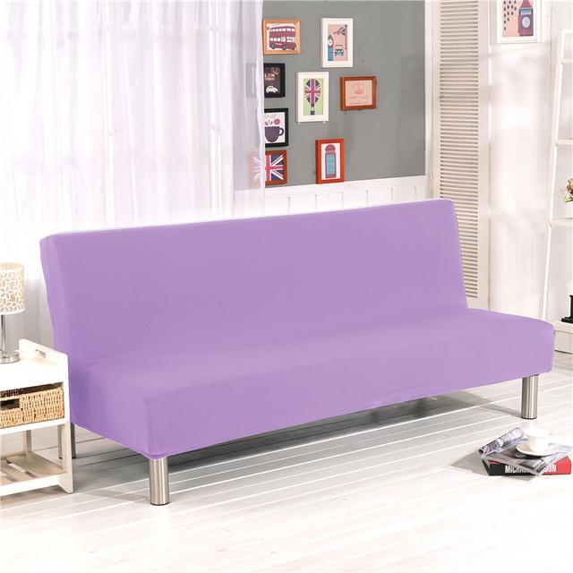 Solid Stretch Sofa Bed Cover All Inclusive Folding Couch Cover Protector Slipcover Without Armrest S size