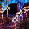 Solar-Powered Santa Claus Solar Lights Cartoon Holiday Decoration Lights  Xmas Party Decorations