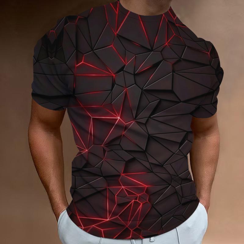 Fashion T-Shirts For Men's Print Short Sleeve Tops Summer Casual Street O-neck T Shirt Oversized Tee Shirt Men 3D Clothing Hot