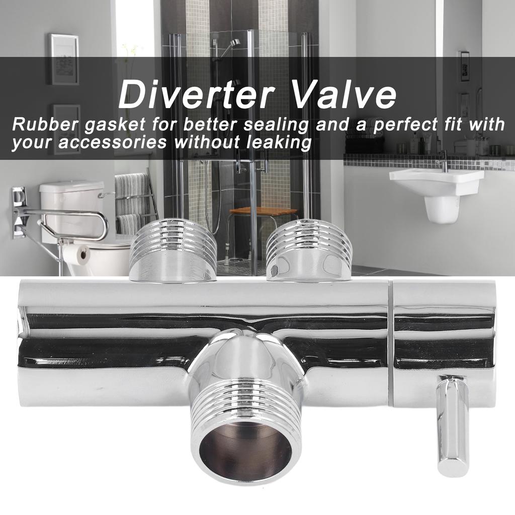 G3/4 To G1/2 Shower Arm Diverter Leakproof Tee Connector Brass Shower Diverter Valve for Bathroom