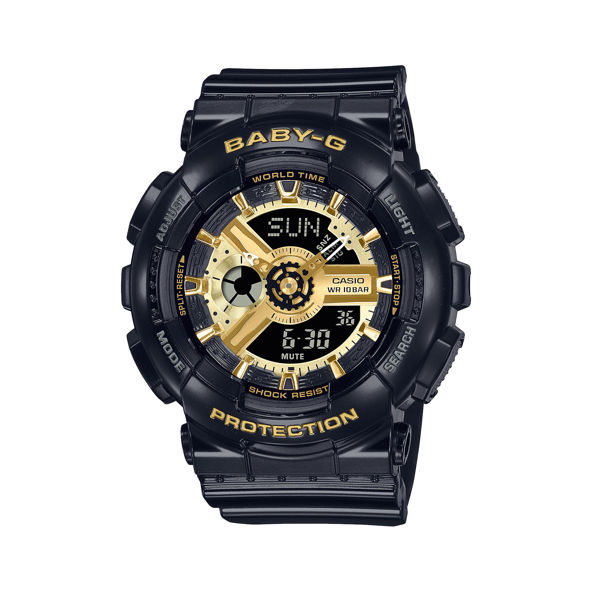 

Casio G-SHOCK Men s Resin 100M Water Resistant Analog Shock Resistant Quartz Watch BA-110X-1A чёрный