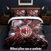 AC Mailand Design Bett Bettwäsche Set 1 Bettbezug + 2 Kissenbezüge Weich Atmungsaktiv Haushalt Bettwäsche