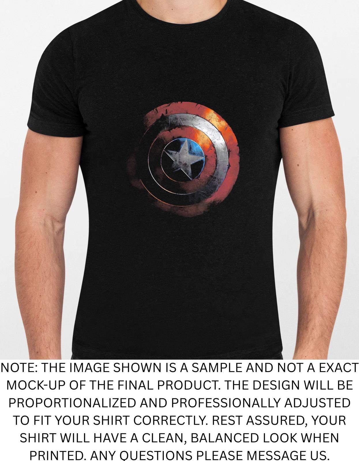 Men s and Women s T-shirts Captain Shield Graphic L
