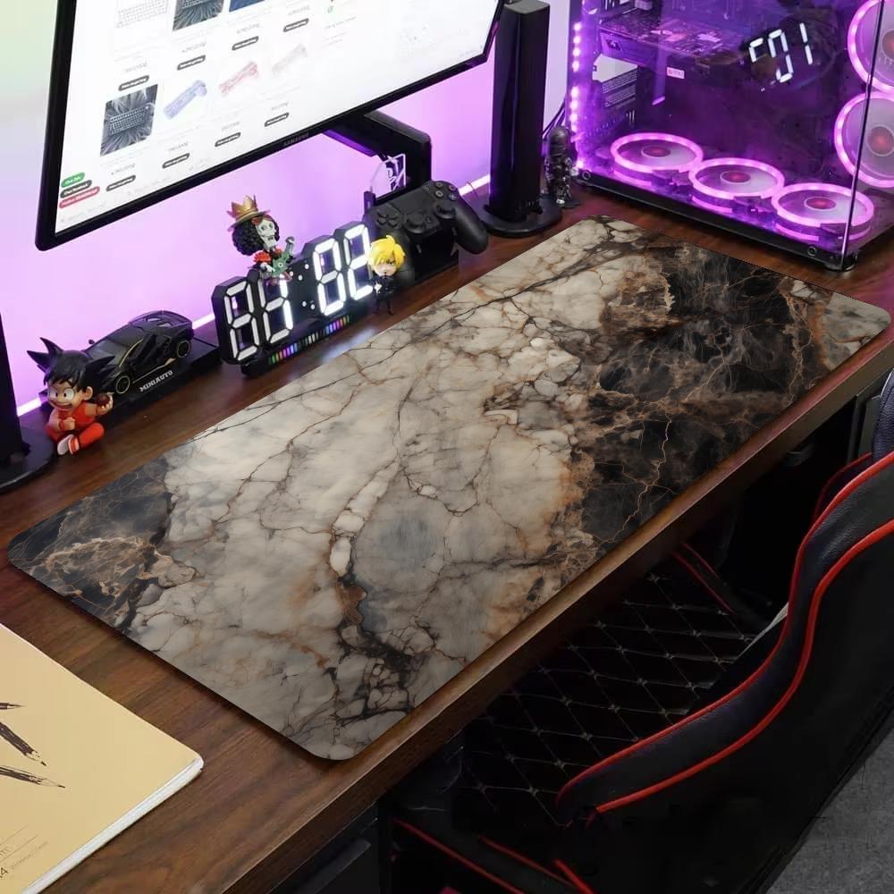 Marble Mouse Pad Large Computer Office Game Table Mats XXL Rubber Antislip Gaming Keyboard Mousepads Long Desk Pads
