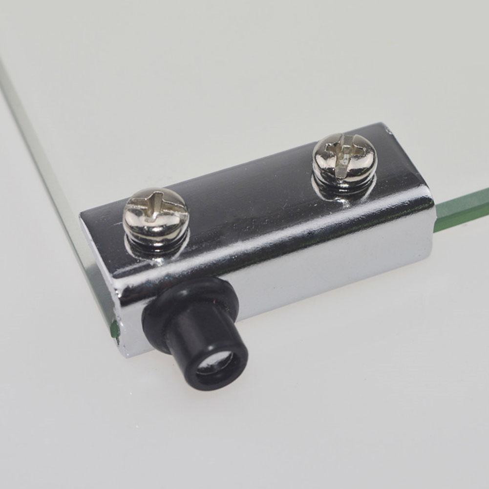 Hardware Cabinet Door Clips 40X13mm Anti-corrosion Black Bundled Chrome Glass Clip Home Improvement Cabinet Catches