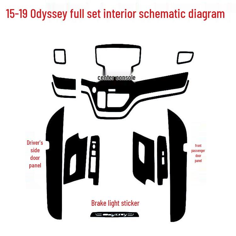 15-19 Odyssey & 16-19 Elysion Interior Console Decoration Stickers