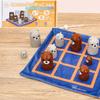 903toys Bear Cover Game, 3-Line & 4-Line, Strategic Intellectual Game, Logic Skills, Thinking Skills, 3-in-a-row, 4-in-a-row, Board Game, Educational