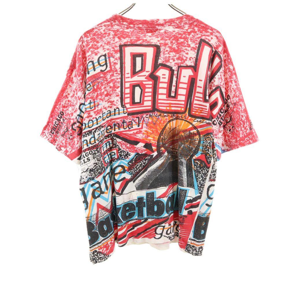 MAGIC JOHNSON TS 90s NBA Chicago Bulls double-sided printing Short sleeve T-shirt Men's Used