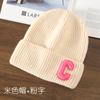 Autumn and Winter Letter Embroidery Big C Student Couple Knitted Hat Outdoor Warm and Cold Wool Hat