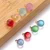 30 Stück 8mm Farbverlauf Lampwork Anhänger Bunte Glas Runde Perlen Anhänger Für Schmuckherstellung DIY Halskette Armbänder Ohrringe