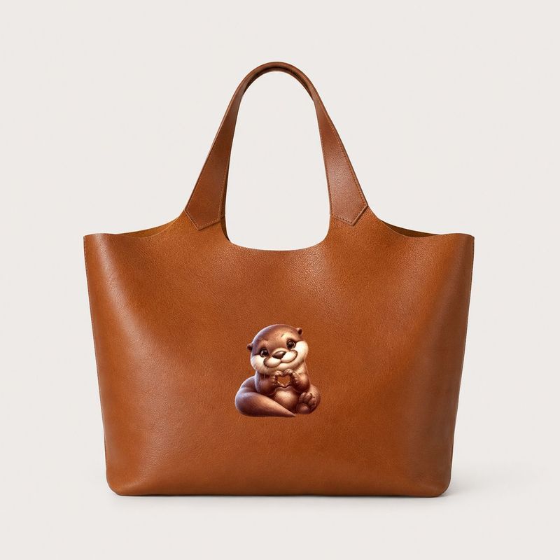 Women s Tote Handbags Cute Otter Animal Pattern Top Handle Shoulder Carry Playful Wildlife Style for City Walk Weekend Trips Daily Use 1pc