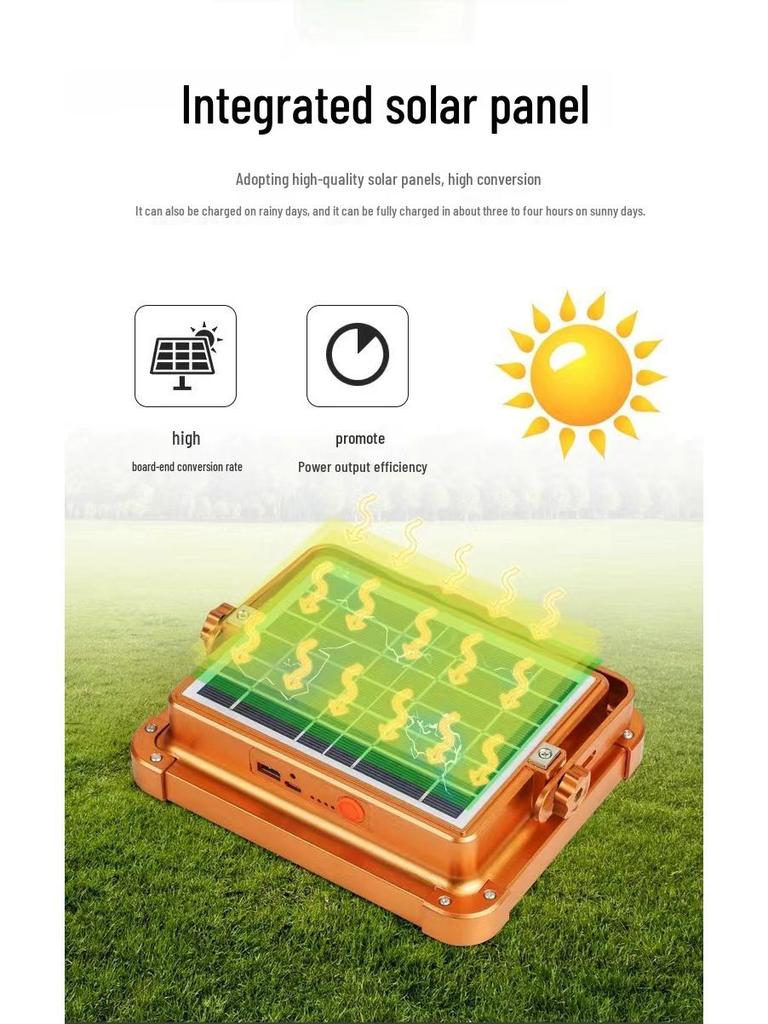 Super Bright Waterproof Solar Floodlight: Portable Outdoor Light for Camping & Emergencies