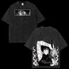 T-shirt Anime Lavaggio Acido Uomo Donna Maki Zenin Jujutsu Kaisen T-shirt Lavata Anime Streetwear Oversize Y2k Manica Corta Abbigliamento Femminile Maschile