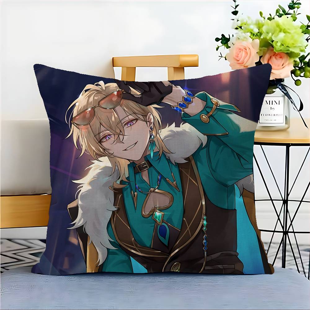 Game Honkai Star Rail Aventurine Cushion Cover Polyester Sofa Cushions Decorative Throw Pillows Home Decoration Pillowcover