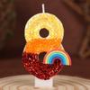 Hope Rainbow Numbers Birthday Candle Cake Party Decoration Birthday Handmade Candles 0-9