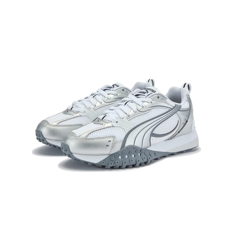 

PUMA BLKTOP 406318 Silver Mesh Retro Running Shoes 38.5