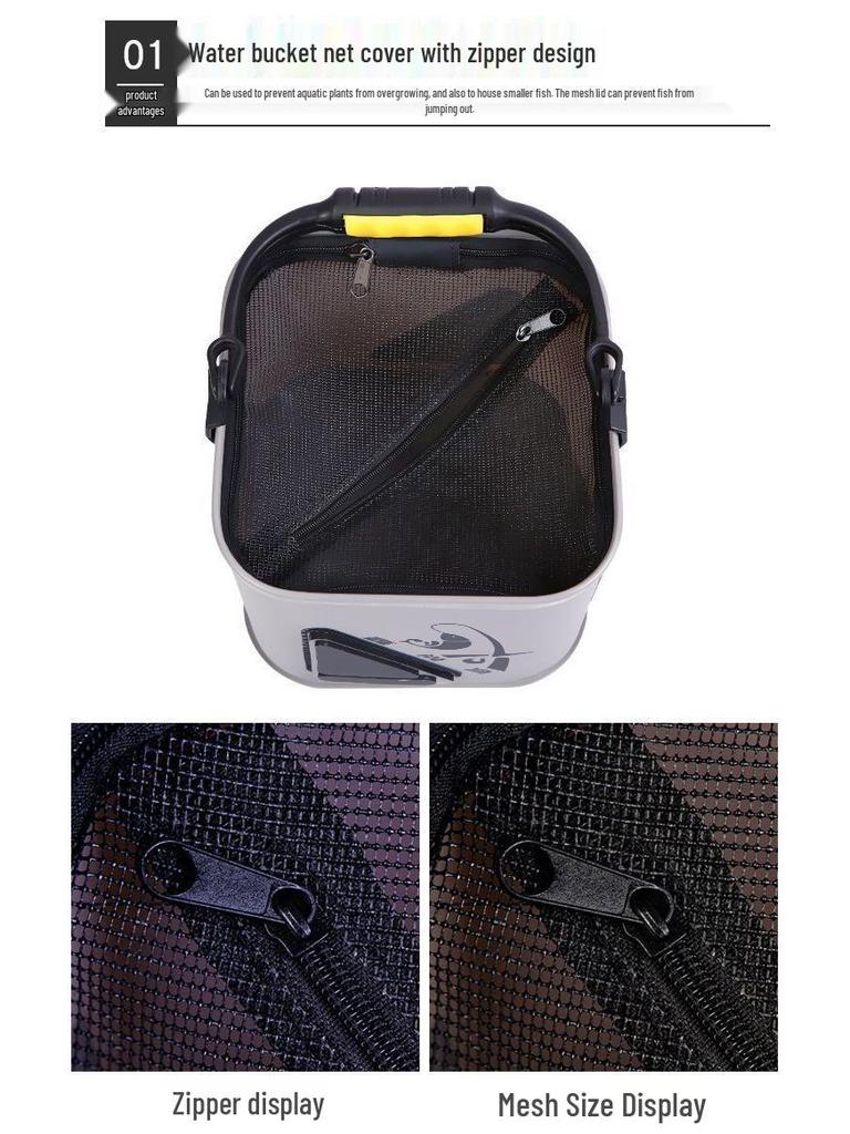 Nouveau Style Équipement de Pêche Pliable Épaissi: Seau à eau carré pour poissons vivants et pêche à la roche