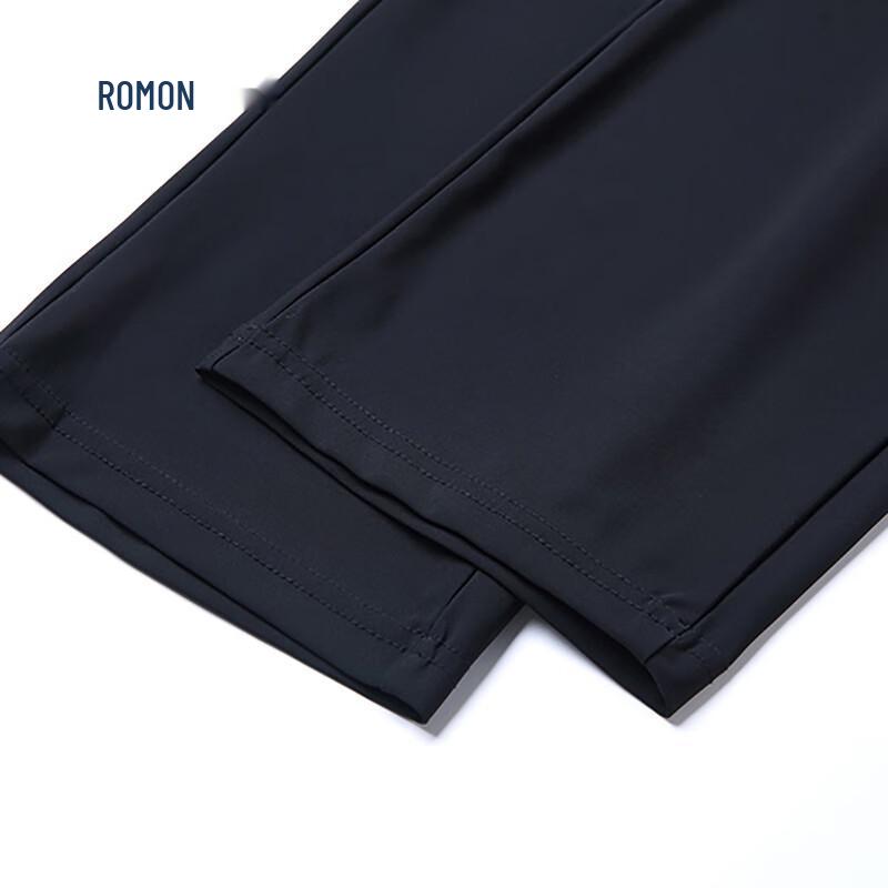 Romon Men's Quick-Dry Ice Silk Loose Straight Casual Pants
