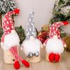 Entzückende Weihnachtsdekoration Plüsch-Wicht stehend Rentier-Design Rote Graue Farben