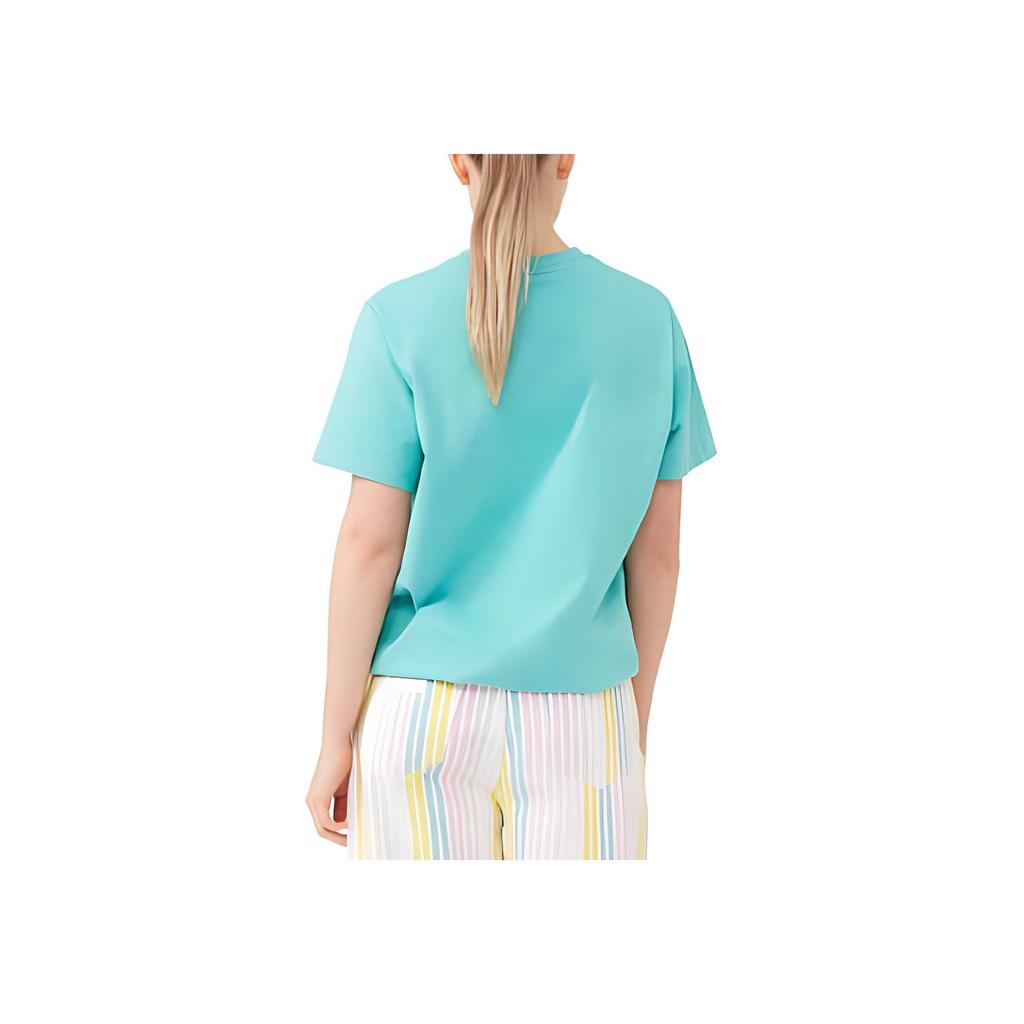 Ganni Ss23 Vacation Shop Series Letter Print Casual Short Sleeve T-Shirt Women tops Light-Blue T3430759