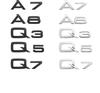 2026 Hot 3D Letters Numbers Emblem for Audi A3 A4 A5 A6 A7 A8 Q2 Q3 Q5 Q7 Car Trunk Lid Nameplate Badge Logo Sticker Chrome Glossy Black