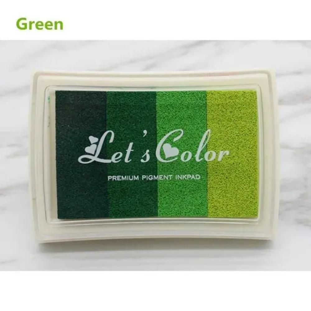 1 Stück Kreatives Schreibwaren Vierfarbiger Farbverlauf Stempelkissen DIY Fingerabdruckmalerei Siegelstempel Stempelkissen