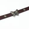 Meier Vintage y2k butterfly leather necklace - subculture choker
