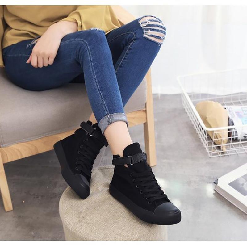 Customized Printed High Top Canvas Shoes Korean Version Of Student Fashion Casual Shoes , Couple Printed Canvas Shoes