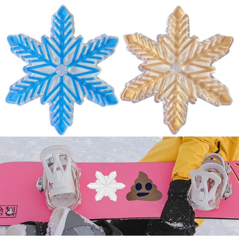 Snowboard Deck Pad Anti-Slip Snowflake Snow Crystal Strong Adhesive (White