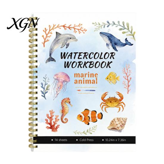Creative Color Matching Practice Book Watercolor Coloring Book, Clean And Bright Patterns Design, Thick Art Supplies for Kids Painting Paper