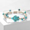Braccialetti Intrecciati Bohémien in Pietra Naturale da 4 mm Braccialetto Fatto a Mano con Ciondolo Tartaruga Gioielli alla Moda Curativi Regali per Uomini Donne
