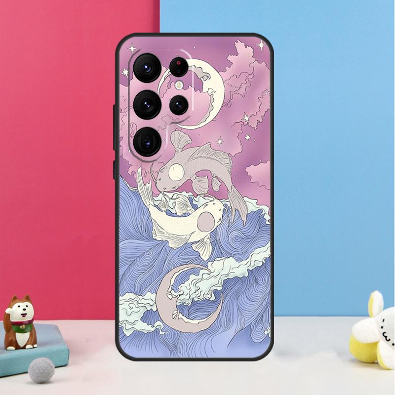 Koi Fish Yin Yang Case For Samsung Galaxy S26 S25 Ultra S20 S21 S22 S23 S24 Plus S10 S25 FE Back Cover Shell