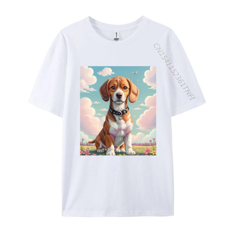 Dorable Beagle Dog Beautiful Landscape Tshirts Graphic Tee Shirts For Men XS3XL Beagle Dog Lover Tshirt S