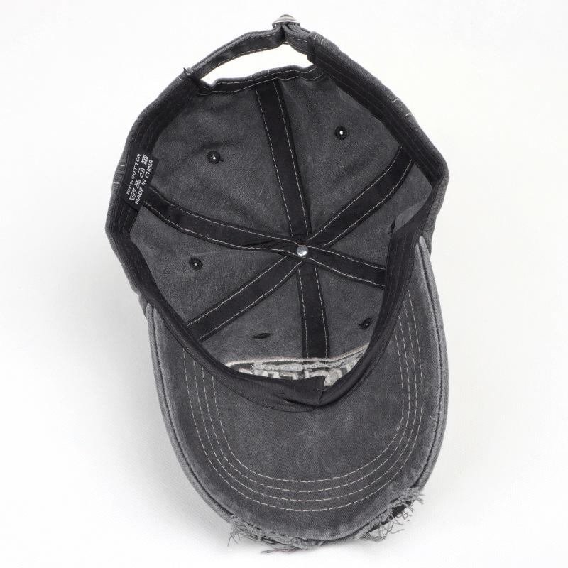 Unisex Washed Cotton Baseball Cap Letter Embroidered Vintage Snapback Hat Men And Women Streetwear Outdoor Sports Hats