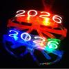 Number Letter 2026 LED Glow Glasses New Year Party Glasses  Masquerade Party