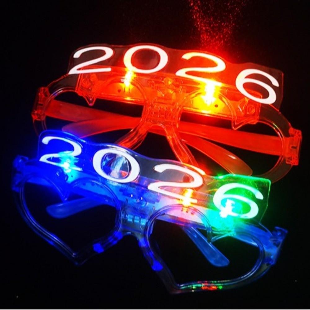 Number Letter 2026 LED Glow Glasses New Year Party Glasses  Masquerade Party